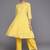 Women Yellow Printed Gotta Patti Kurta with Trousers