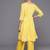Women Yellow Printed Gotta Patti Kurta with Trousers