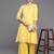 Women Yellow Printed Gotta Patti Kurta with Trousers