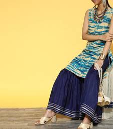 Ombre Cotton Blend Short Kurti with Sharara