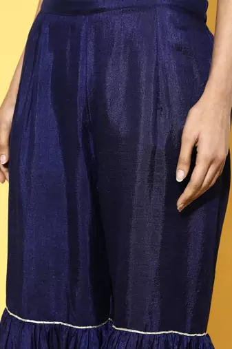 Ombre Cotton Blend Short Kurti with Sharara