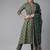 Women Green Ethnic Motifs Printed Pleated Gotta Patti Kurta with Palazzos & With Dupatta