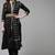 Women Black Liva Sequin Detail Kurta with Trousers & Dupatta