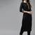 Women Black Liva Sequin Detail Kurta with Trousers & Dupatta