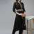 Women Black Liva Sequin Detail Kurta with Trousers & Dupatta