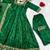 GREEN SILK EMBROIDERY HAND WORK PARTY WEAR SUIT SET 