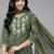 Women Green & White Bandhani Print Gotta Patti Kurta with Sharara & With Dupatta