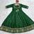 GREEN SILK EMBROIDERY HAND WORK PARTY WEAR SUIT SET 