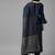 Women Navy Blue & Golden Yoke Design Kurta with Trousers & Dupatta