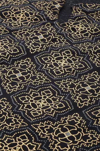 Women Black Printed Kurta with Palazzos & Dupatta
