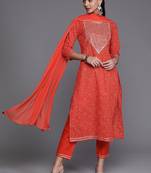 Bandhani Printed Sequined Kurta with Palazzos & Dupatta