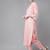 women pink  cotton ethnic motifs sequinned kurta with trousers & dupatta