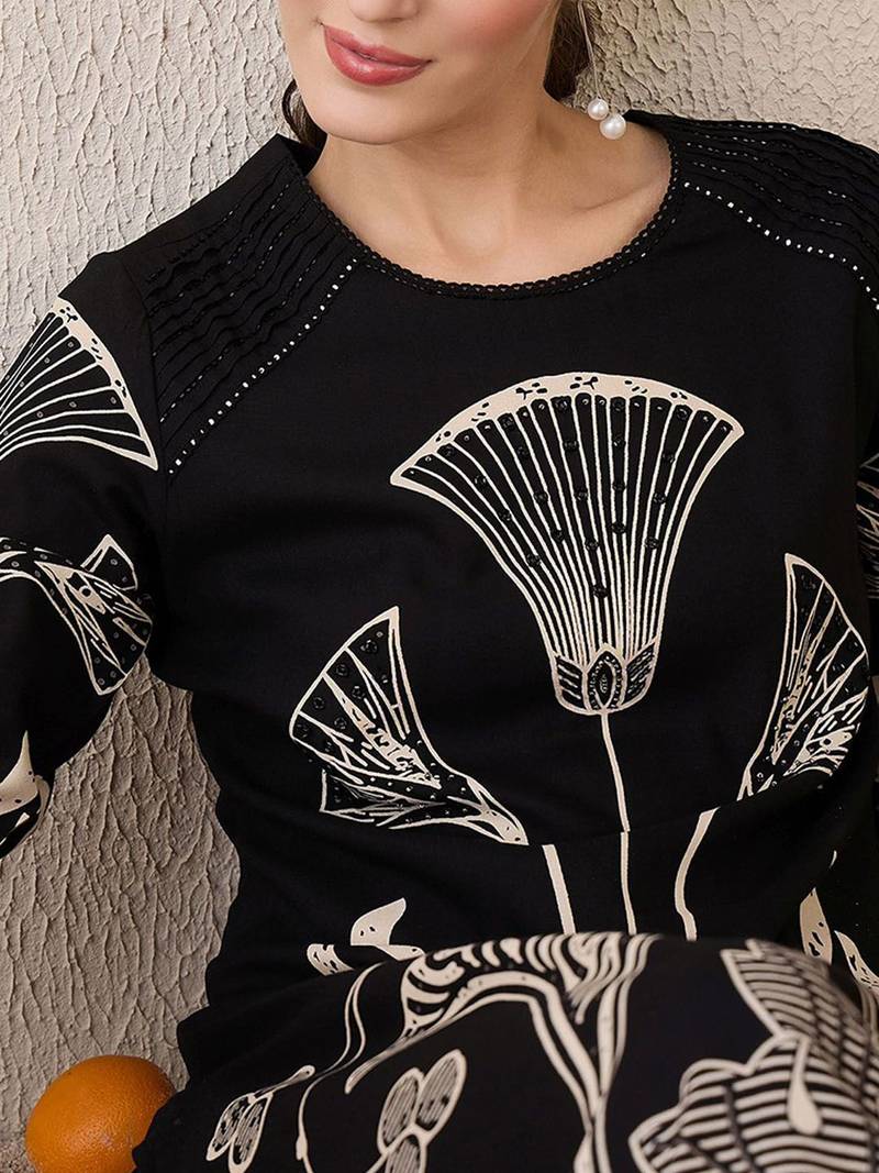 Women Floral Printed Regular Pure Cotton Kurta with Palazzos
