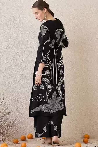 Women Floral Printed Regular Pure Cotton Kurta with Palazzos
