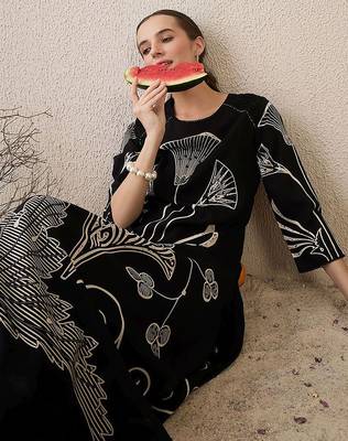 Women Floral Printed Regular Pure Cotton Kurta with Palazzos 6