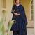 Neavy Blue Color Embroidery Work Silk Blend Salwar Suit