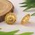 Gold Circular Studs With Sun Inspired Motifs