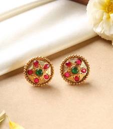 Gold multicolor studs