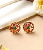 Gold multicolor studs