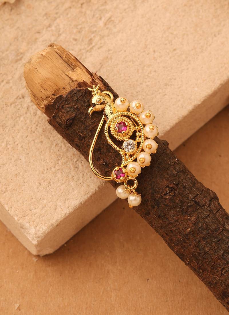 Peacock nose rings