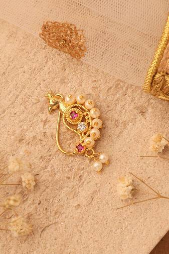 Peacock nose rings