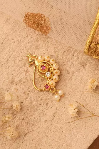 Peacock nose rings