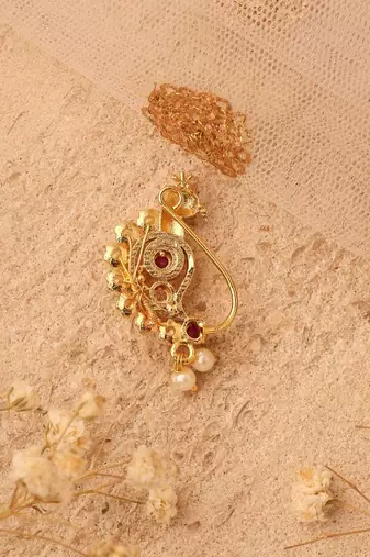 Peacock nose rings