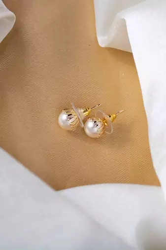 White Pearl Studs
