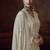 Off white embroidered chinon silk readymade salwar kameez