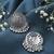 Oxidised Earring With Hanging Beads