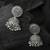 Oxidised Silver Round Jhumkas