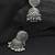 Oxidised Silver Round Jhumkas