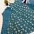 Aqua blue crunshy  silk  party wear embroidery anarkali  suit set