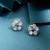 Silver floral earrings