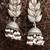 Silver serenity wedding earrings set