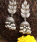 Silver serenity wedding earrings set
