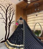 Black Mirror with Dori & Latkan Lahenga Choli Set