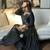 Black Embroidery And Moti work Silk Blend Salwar Suit
