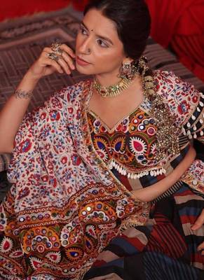 Multi Mirror with Dori & Latkan Lahenga Choli Set 3