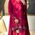 Rani pink Embroidery And Moti work Silk Blend Salwar Suit