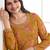 Mustard colour embroidered chinon silk sharara festival suit