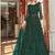 Dark green wedding net anarkali salwar kameez