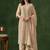 Faux georgette embroidered salwar kameez in beige