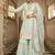Sky blue color embroidered faux georgette palazzo kameez