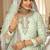 Sky blue color embroidered faux georgette palazzo kameez