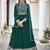 Dark green faux georgette embroidered full length anarkali suit