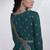 Vichitra silk teal embroidered designer anarkali suit