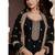 Black chinon embroidered designer sharara suit