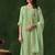 Faux georgette codding sequins salwar kameez in light green