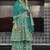 Faux georgette embroidered palazzo kameez in turquoise
